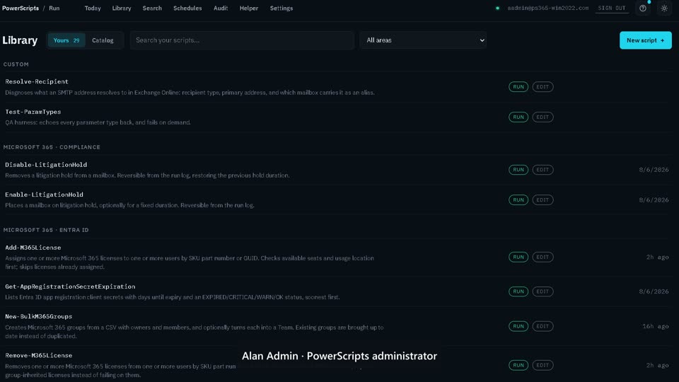 Make a catalog script your own: PowerScripts demo