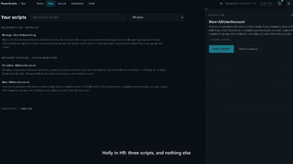 Joiner and leaver: PowerScripts demo