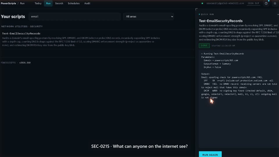 Outside in: PowerScripts demo